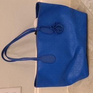 Christian Dior coated canvas cannage quilted large  tote Authentic